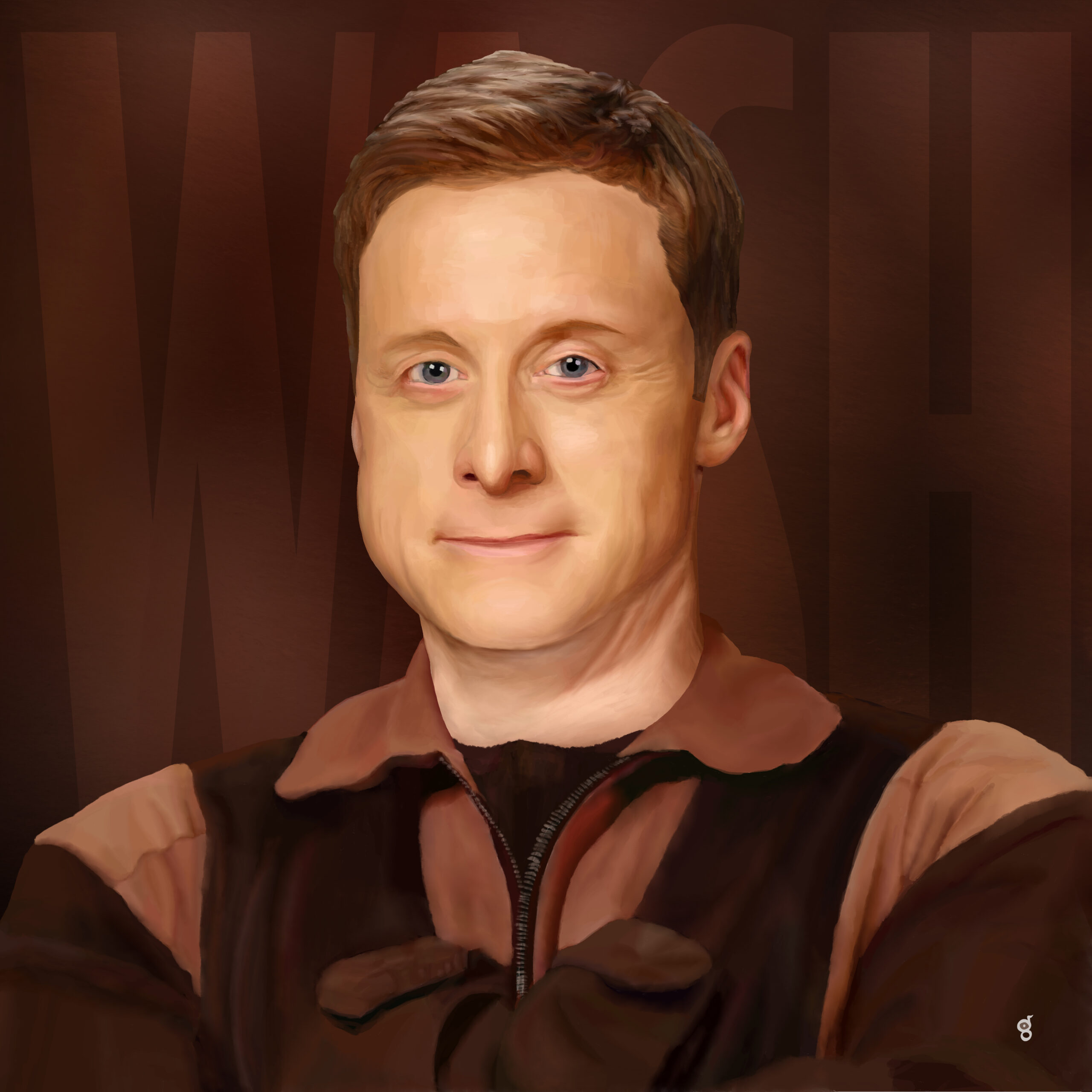 Painting of Alan Tudyk in Hoburn Wash costume